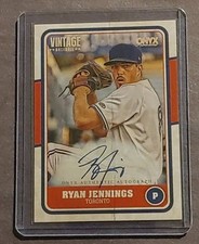 Ryan Jennings 2025 Onyx Vintage On Card Blue Ink Auto Blue Jays