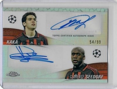 Kaka Clarence Seedorf /99 AC Milan Dual Auto 2023-24 Topps Chrome UEFA Club