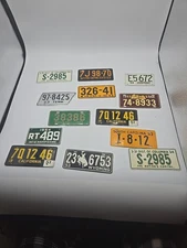 13 Vintage 1953-54 WHEATIES General Mills Cereal BICYCLE Mini LICENSE PLATES