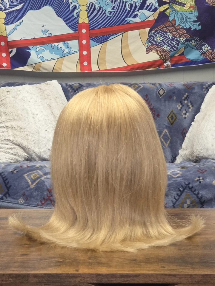 100%  Straight Persian Virgin Blonde Remy Human Hair 13x4 Lace Front Wig - Image 2 of 2