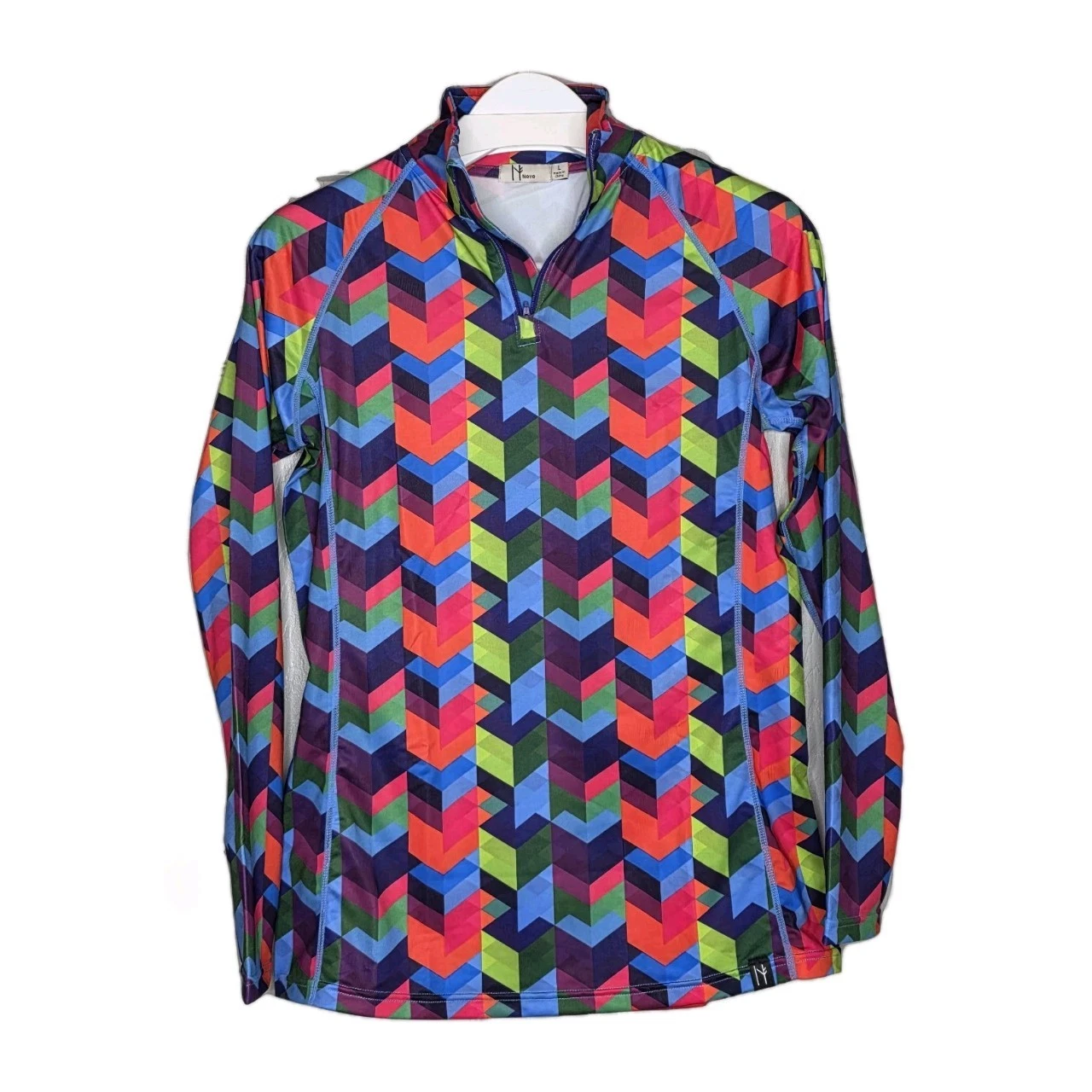 Neve 1/4 zip top base layer ski bright activewear running Geometric Sz Large
Opens in a new window o