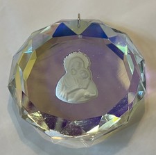 Virgin Mary and Child Crystal Hanging Ornament