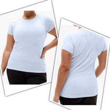 ATHLETA Momentum Seamless Tee Women's Light Blue. Sz L . Brand New.