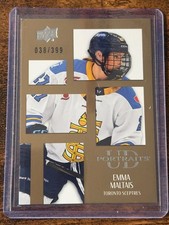 2024-25 PWHL Emma Maltais UD Portraits Gold /399 #UDP-11 