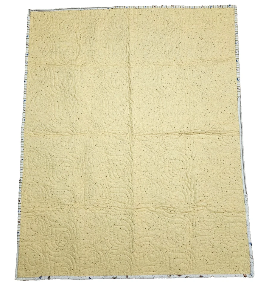 Edredón de bebé hecho a mano You Are Loved Animals amarillo espalda corazón acolchado zorro búho gato Foto 2 de 4