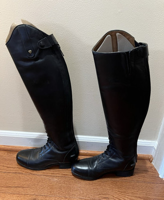 Ariat Heritage Contour II Women's Tall Field Zip Boots Black 6.5 B Slim Calf