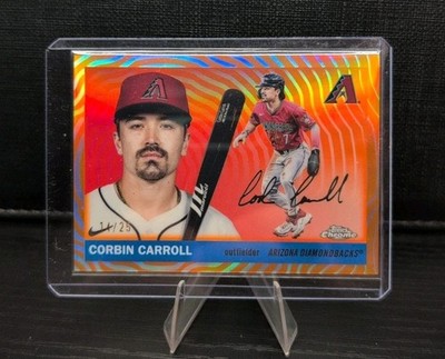 2025 Topps Chrome Platinum - Corbin Carroll Orange Vibrations /25 Diamondbacks