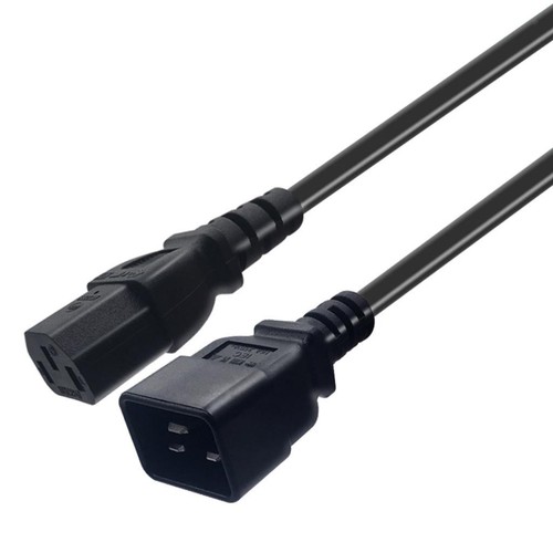 6Ft IEC 320 C13 to C20 Extension Cord Adapter for PDU UPS Black - Picture 2 of 4