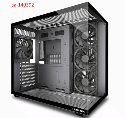 Y6 PC Case, Pre-Installed 4 Non-LED Fans, ATX Mid Tower Case, Computer Case 