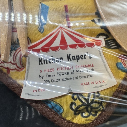 Küchenkapers 5 Stück Küchenensemble Handtücher Pfostenhalter Utensilien Vintage NEU - Bild 5 von 10