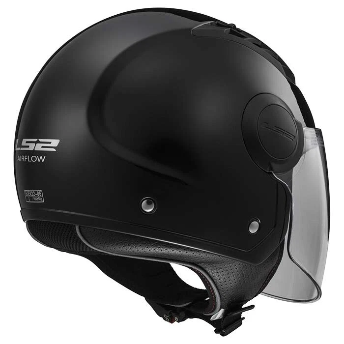 CASCO MOTO SCOOTER DEMI JET CON VISIERA LS2 OF562 AIRFLOW NEW NERO