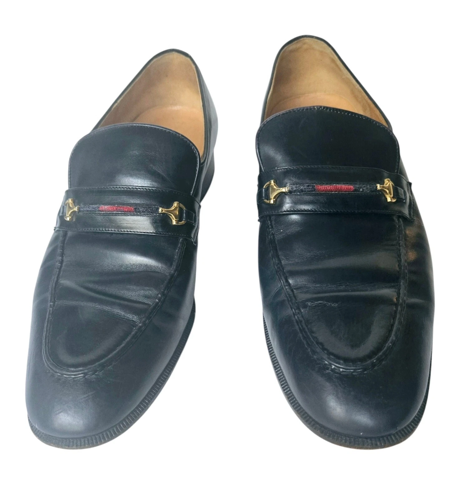Gucci Homme Chaussures Mocassins Cuir Horsebit Bleu Taille 9,5 US 43 EU