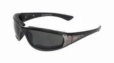 Global Vision Eyewear Viva Gunmetal Padded Sunglasses Smoke Lens Black Frame