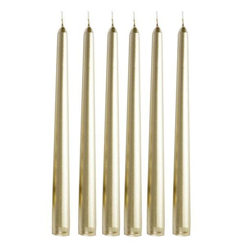 60 Gold Premium 10" Taper Candles Unscented Dinner Party Wedding Decorations - 第 1/8 張圖片