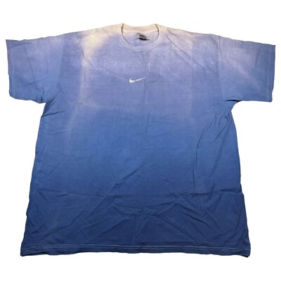 Vintage 90's Nike Center Swoosh 6453 Bleach Tie Dye T-Shirt Sz XL