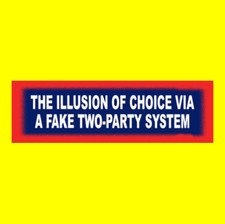 The Illusion Of Choice Via A Fake Two-party System Anti Government Sticker Fjb The Illusion Of Choice Via A Fake Two-party System Anti Government Sticker Fjb