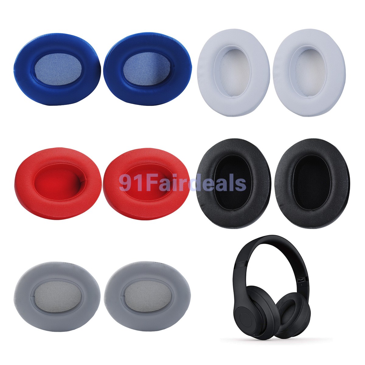 2x Ear Pad Cushion Replacement For Beats Dre Studio Wireless Wired 