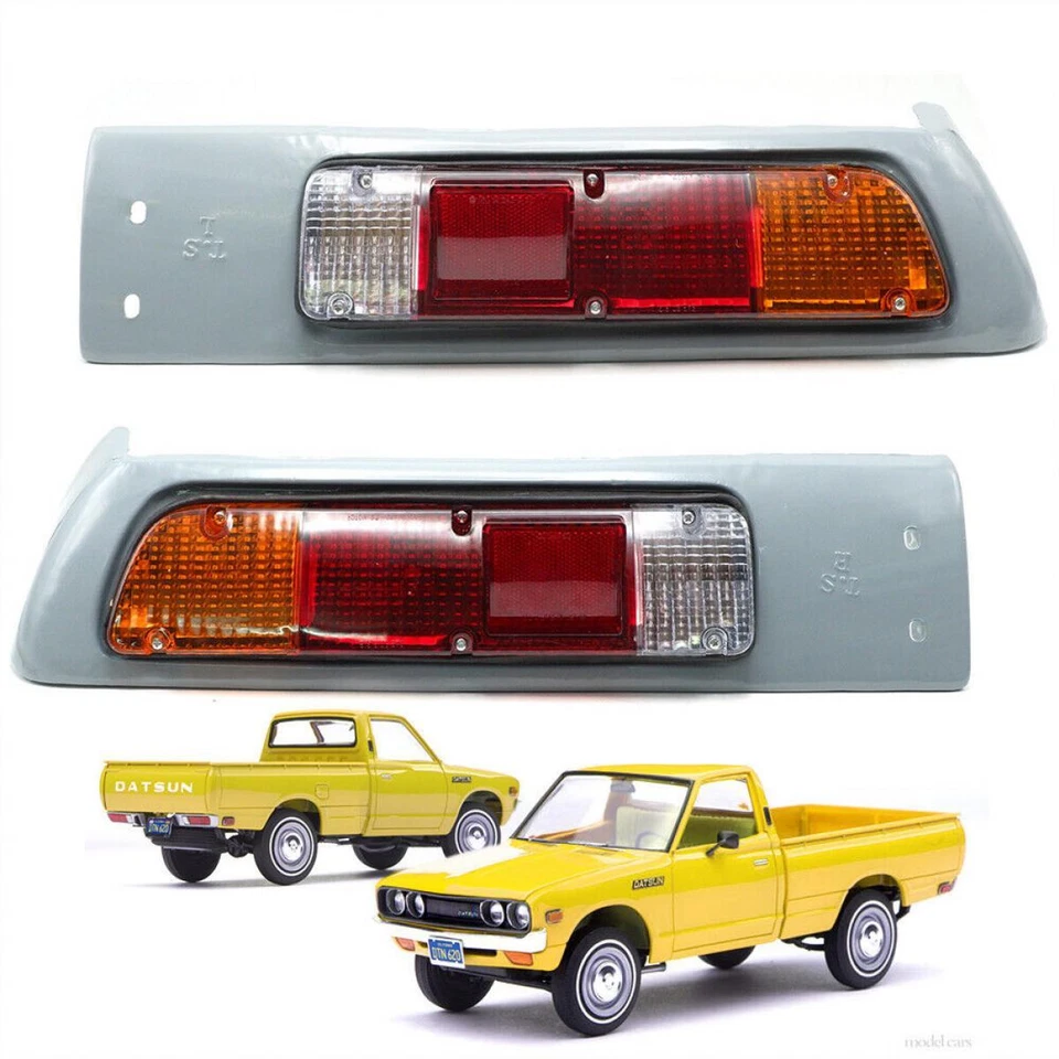 Par de luces traseras de caja de marco para camioneta Datsun Nissan 620 1975-1979 Foto 4 de 4