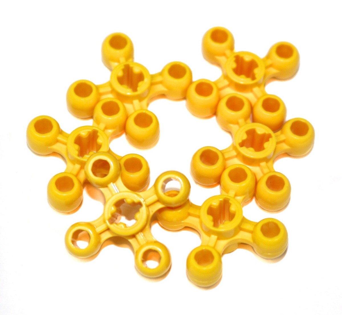 LEGO Technic - 6 x Angular Knob Wheel - Gear - Yellow - New - (EV3