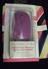 Optical Mouse And Mouse Pad Set Combo USB Plug  Play PC/Mac 800 dpi Designer