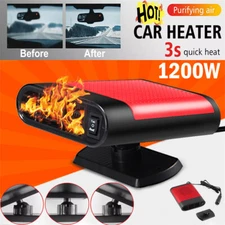 12V Car Heater Portable Electric Heating Fan Defogger Defroster Demister 1200W