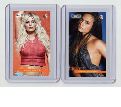 Jessica Simpson rare MH Coin Cut #'d x/3 Tobacco card no. 383