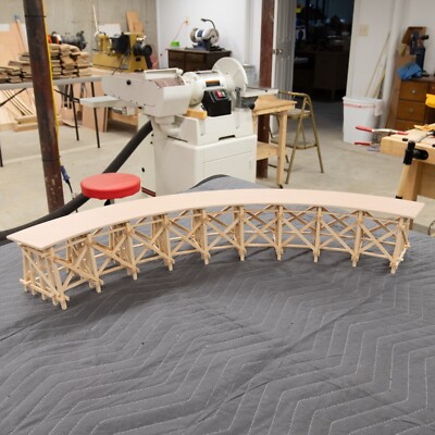 O Gauge Curved Bridge Fully Assembled For Menards O96 Curve 45 Deg