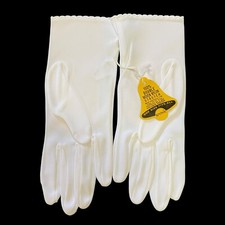 Vtg Kaydoe Gloves Womens One Size White 100 Double Woven Nylon Stretch New