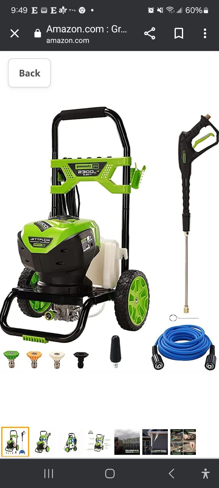 Greenworks Pro 2300PSI Electric Pressure Washer (GPW2301