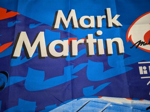 MARK MARTIN Nascar Auto Racing Banner Flag Valvoline Ford Taurus 35" x 60" NEW - Picture 2 of 5