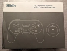 8BitDo Pro 2 Wireless Controller Black with Travel Case Open Box See Photos B4