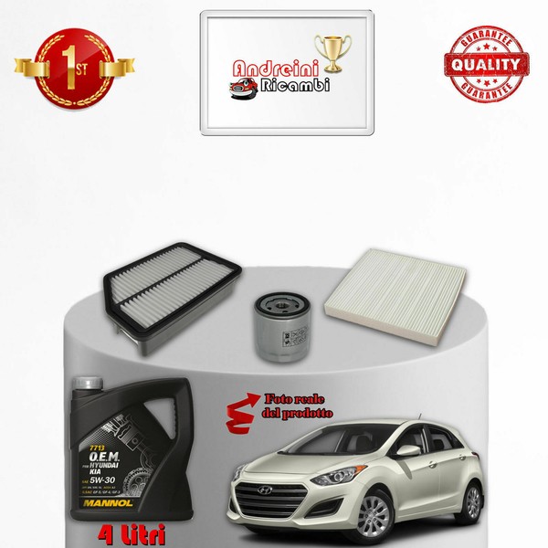 Wartungsset 3 Filter Und ÖL Hyundai I30 II 1.6 88KW 120PS Ab 2011-image