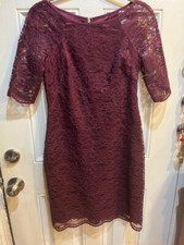 NWOT Vince Camuto Special Occasion Lace Dress Size 4 Burgandy Fully Lined