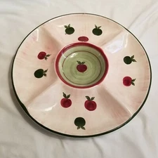 franciscan apple pie (USA) 14" divided vegetable chip dip relish derving dish