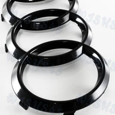 Black Rings For Audi Front Grille Grill Hood Badge Emblem  (10.75" x 3.66") New