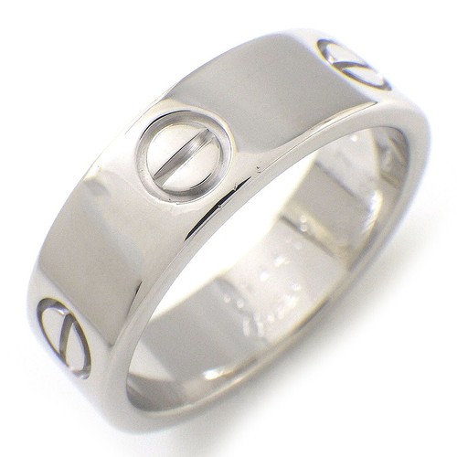 Cartier Ring Love B4084757 Wedding Band Vis 750(18K) White Gold #57 US7.75