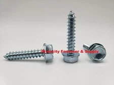 (100) Hex Washer Head 5/16x1-1/2 Hex Washer Head Sheet Metal Screws 5/16x1.5