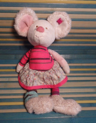 B18 / doudou peluche souris grise rose jupe fleuri crazy BUKOWSKI | eBay