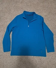Cutter & Buck, XL, Teal Blue, 1/4 Zip Golf Sweatshirt