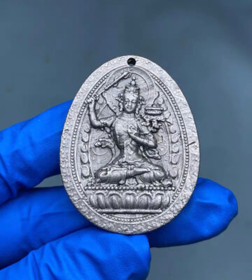 44g Altay Iron Meteorite Slice Aletai Meteorite carving Bodhisattva Manjusri