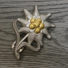 WW2 German Officer EM Edelweiss Mountain Badge Hat Insignia Army Military Silver