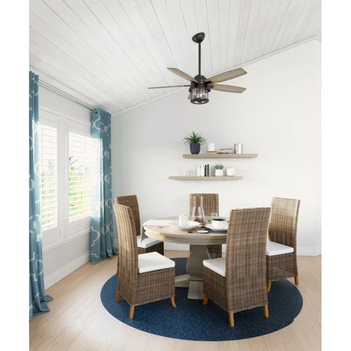 Hunter 52" Coral Bay Outdoor Ceiling Fan w/ LED Light & Remote Rustic Farmhouse - Picture 5 of 12