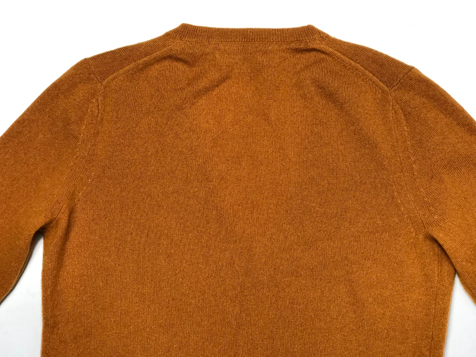 BURBERRY BRIT men's orange nova check cashmere long sleeve t-shirt | Size S - Image 3 of 4