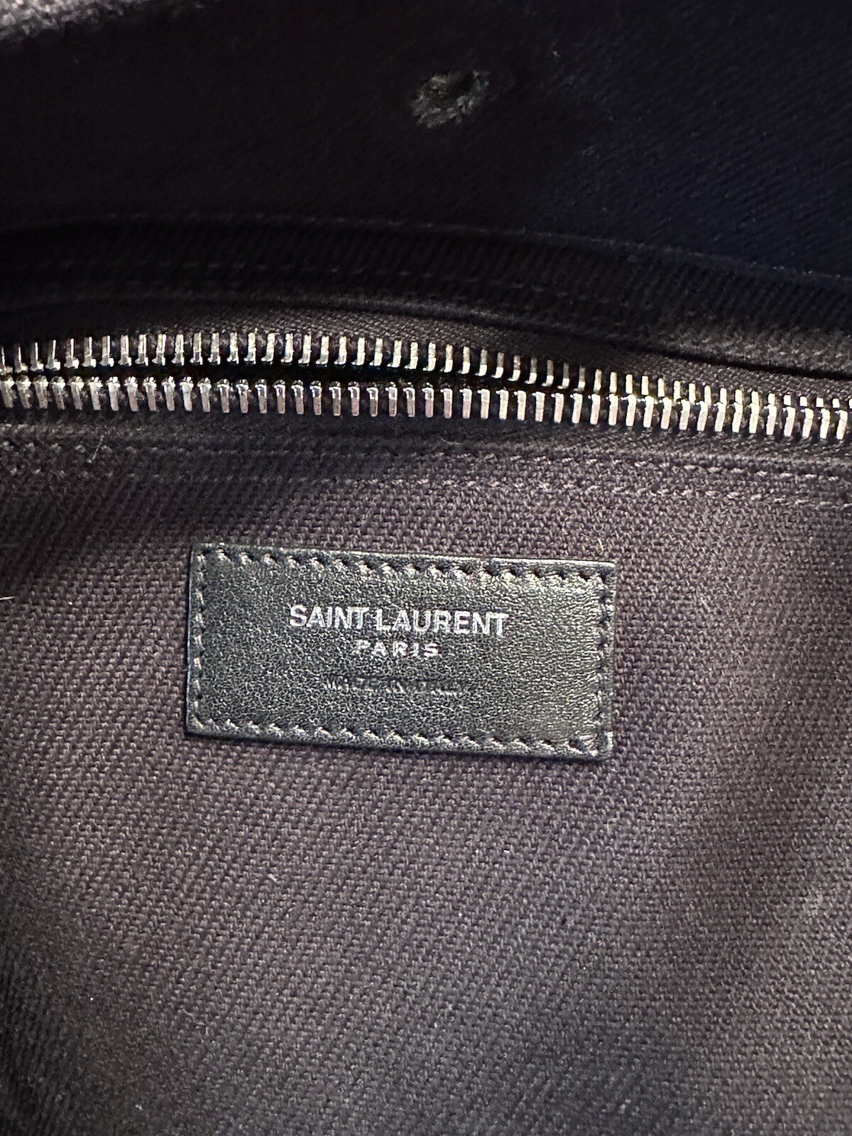 Saint Laurent YSL Linen Black Rive Gauche Tote - image 8