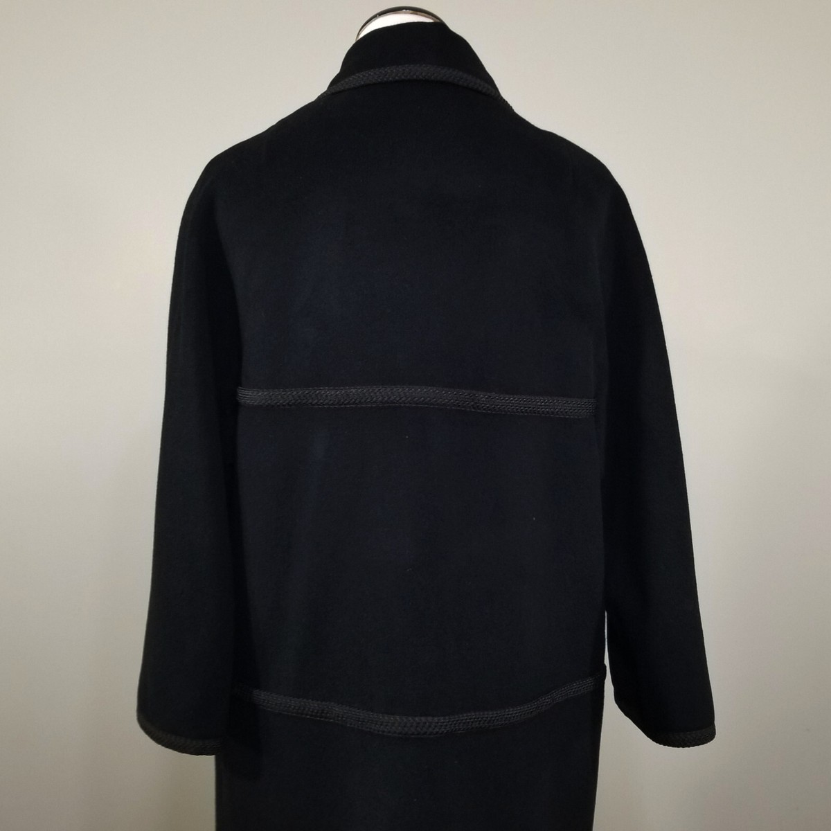 Vintage Don Loper Coat Black Womens M/L 3/4 Sleeve Beverly Hills  display picture 1
