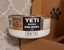 Yeti Boomer 8 - WHITE - 8 Cup Dog Bowl - Stainless Steel - NEW