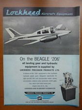 1968 PUB AP LOCKHEED PRECISION PRODUCTS BEAGLE B-206 AIRCRAFT ORIGINAL AD