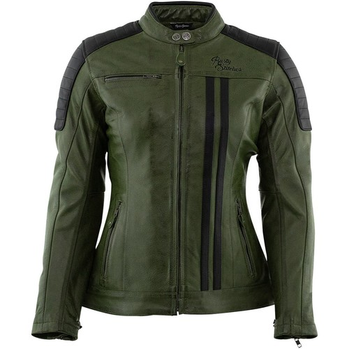 Ladies Motorcycle Leather Jacket Size 