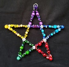 Witch's Wall Hanging Altar Pentagram - Elements Home Protection Wiccan