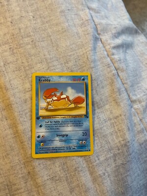 first edition krabby pokemon card 51/62